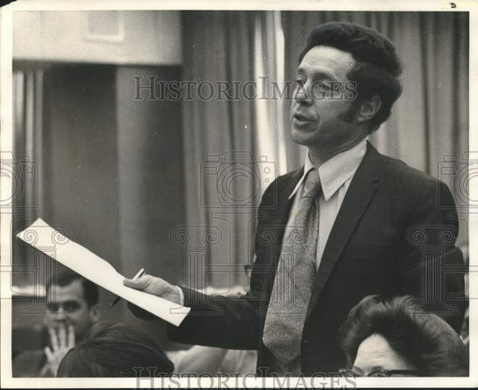 1972 Press Photo George Maynard, claims title to the Mississippi River batture- Historic Images
