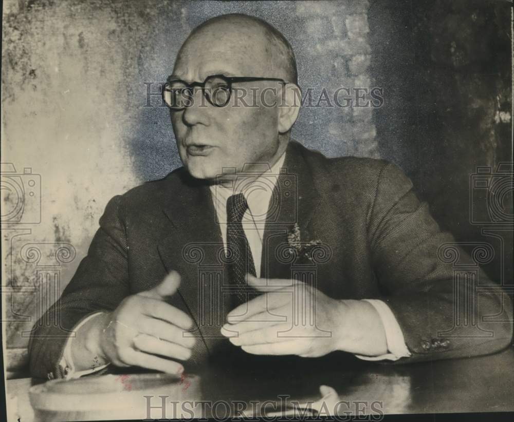 1949 Press Photo Heinrich Kost, Head of the Coal industry in Western Germany- Historic Images