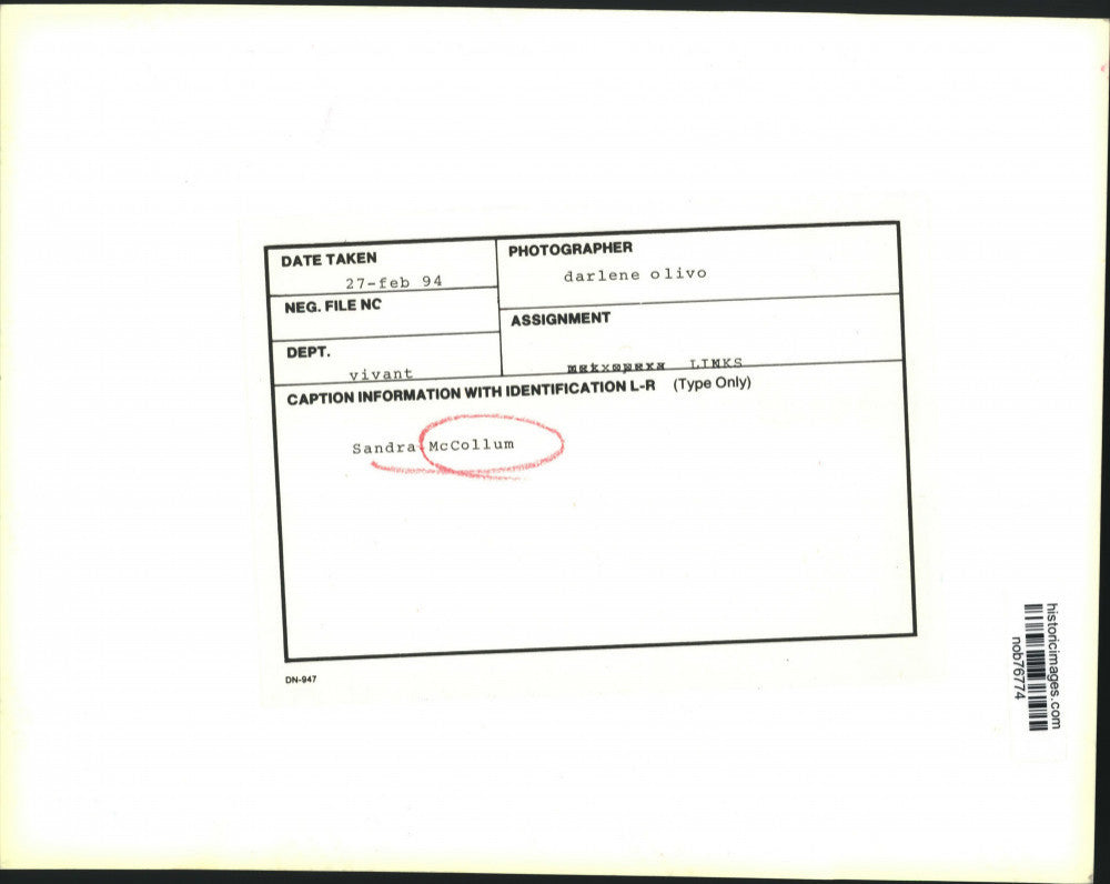 1994 Press Photo Sandra McCollum - nob76774