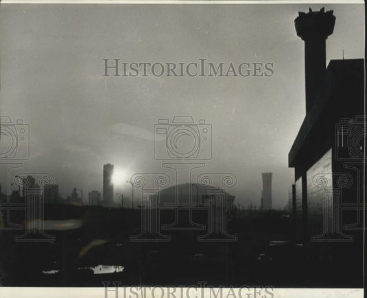 1974 Press Photo View of the Louisiana Superdome in the early morning- Historic Images