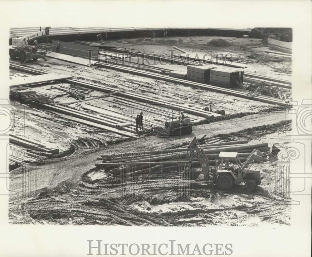 1974 Press Photo Louisiana Superdome construction- Historic Images