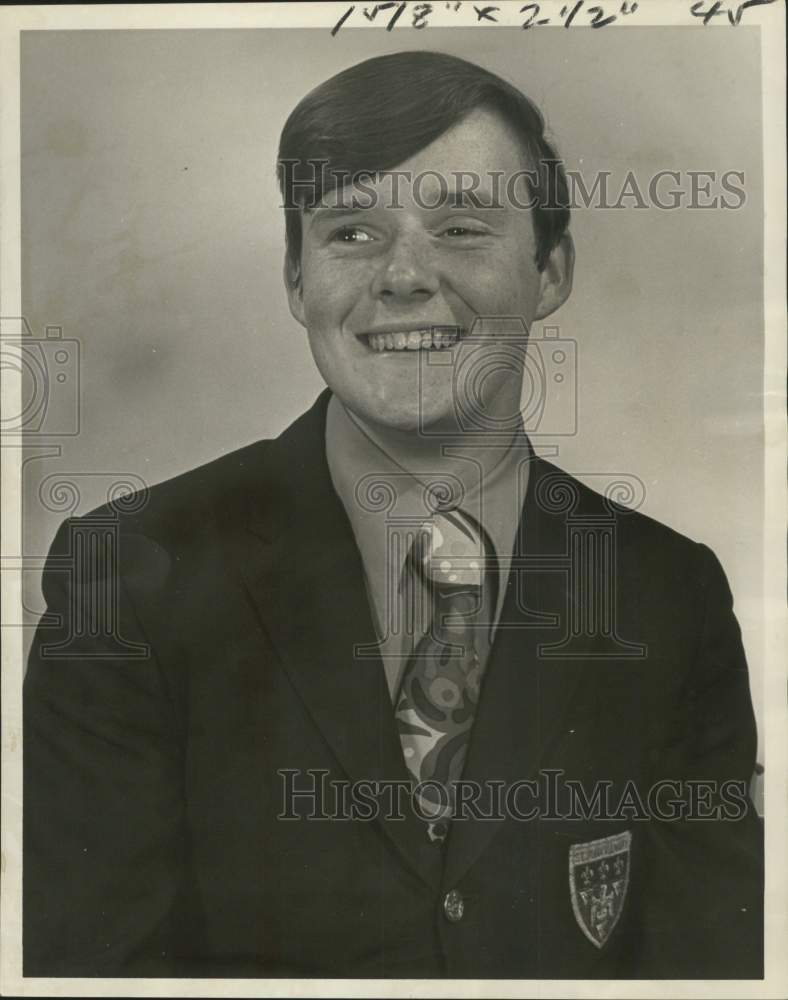 1971 Press Photo Kevin McCann, senior at St. John Vianney, a pre-seminary school