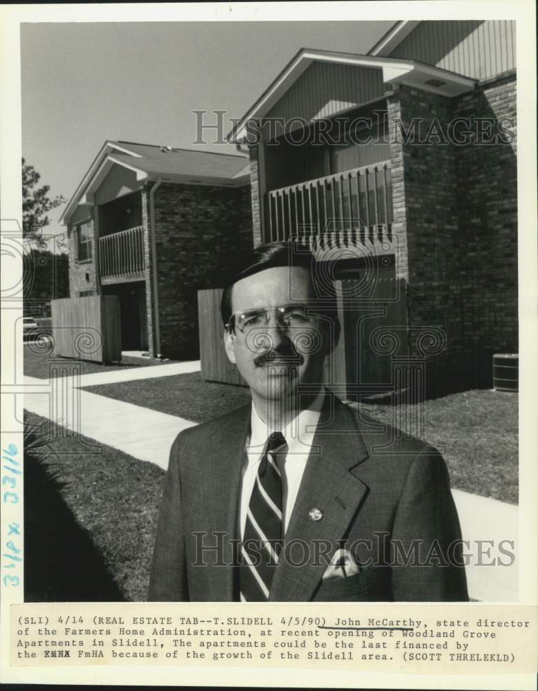 1990 Press Photo John McCarthy, state director Farmers Home Administration- Historic Images