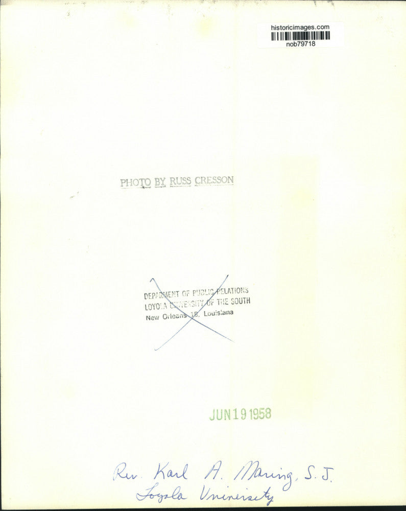 1958 Press Photo Reverend Karl A. Maring, S. J. Loyola University - nob79718