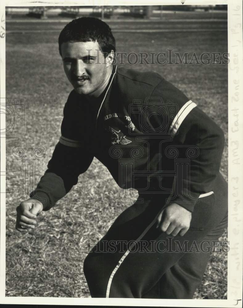 1980 Press Photo Football - Kevin Marks, running back safety at Ridgewood School- Historic Images