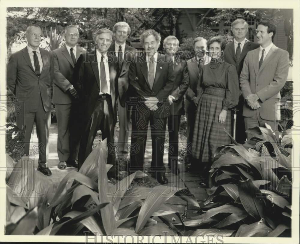 1985 Press Photo Harry McCall &amp; others of Southeast Louisiana Campaign Committee- Historic Images