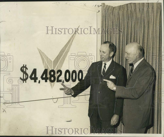 1969 Press Photo Robert M'Intyre and Willis Penn of United Fund discuss plans