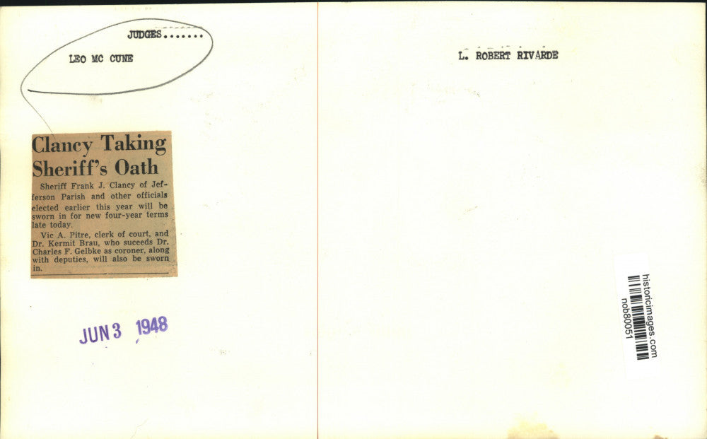 1948 Press Photo Judges Leo McCune and L. Robert Rivarde - nob80051