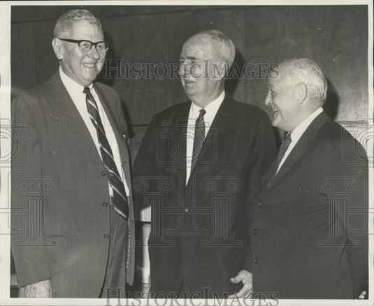 1970 Press Photo Justice E. Howard McCaleb, Frank McLoughlin & Robert G. Polack