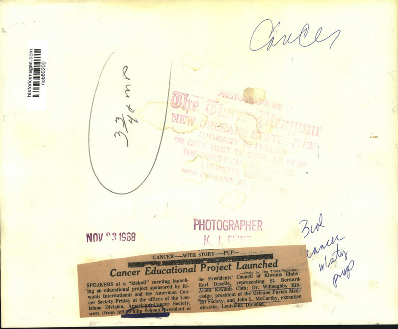Load image into Gallery viewer, 1968 Press Photo Educational project by Kiwanis Int'l &amp; American Cancer Society

