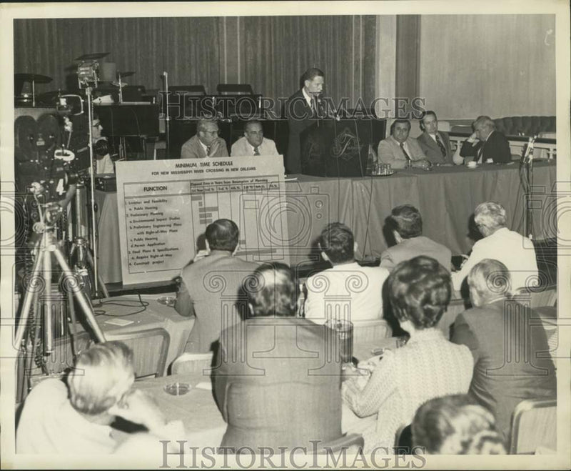 Load image into Gallery viewer, 1972 Press Photo Mississippi River crossing, New Orleans, meeting - nob80259
