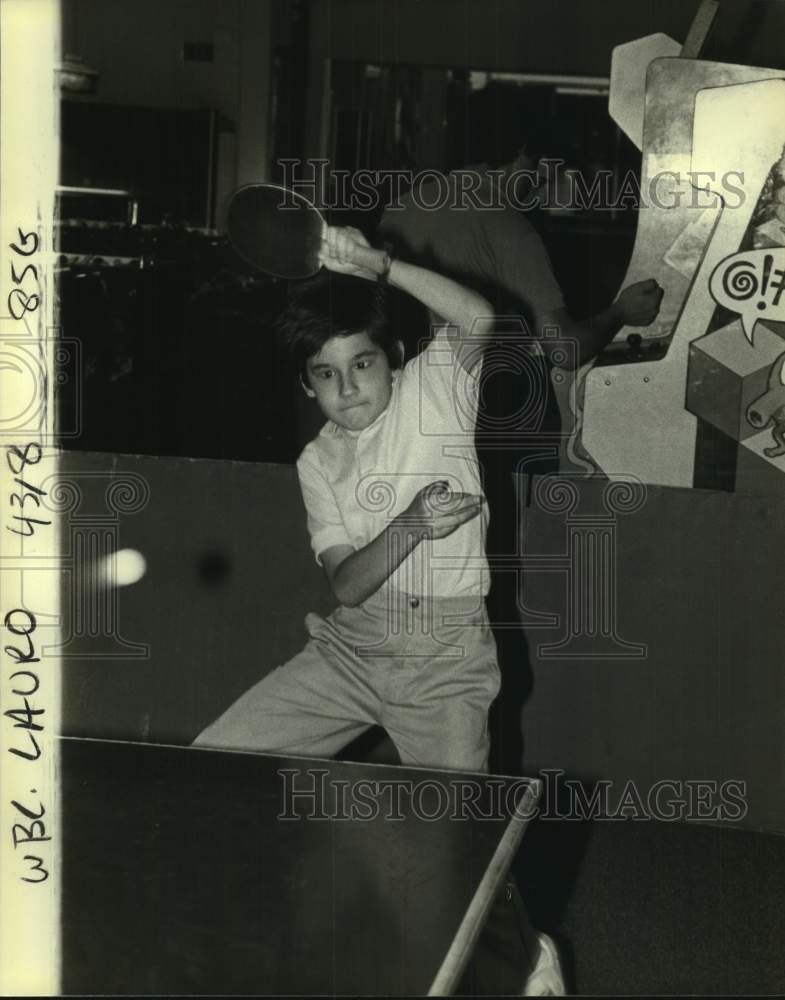 1984 Press Photo Michael Lauro, ranked fifth in the nation in table tennis- Historic Images