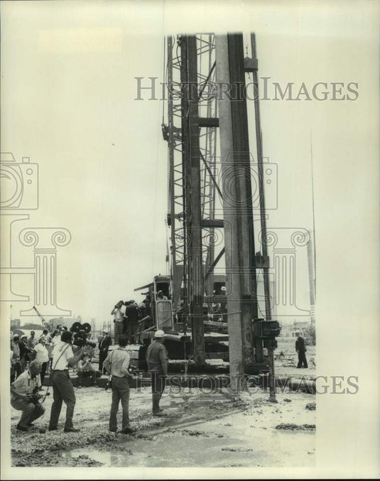 1971 Press Photo Start of construction, Louisiana Superdome- Historic Images