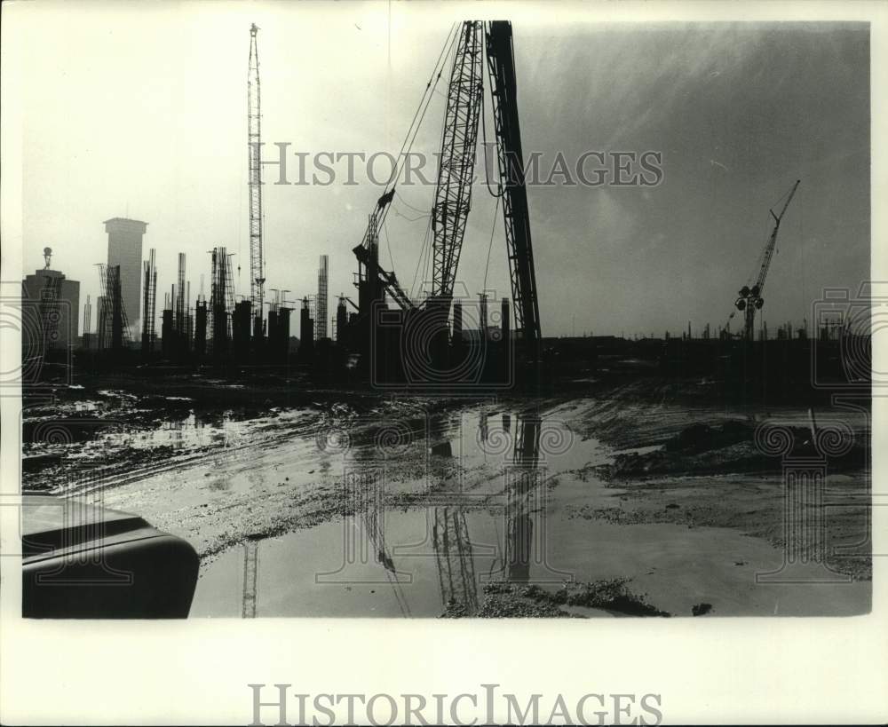 1971 Press Photo Louisiana Superdome construction scene- Historic Images