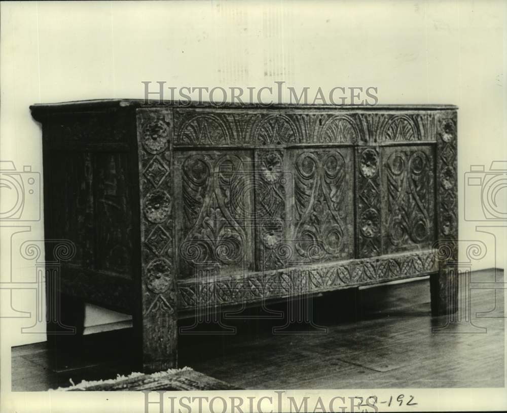 1978 Press Photo New England Chest made from red oak dates to 1650 - nob81299