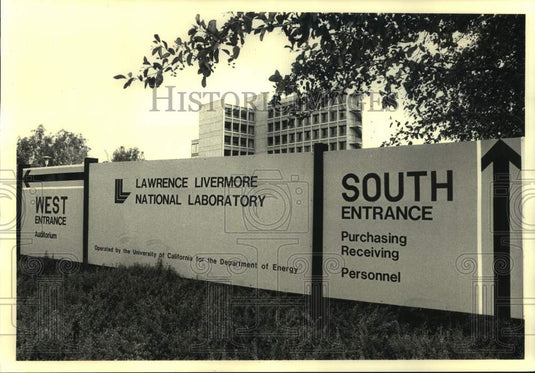 1986 Press Photo California's Lawrence Livermore Laboratory - nob81920