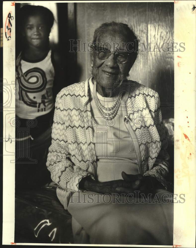 1980 Press Photo Louis Lawless celebrated her 100th birthday in Louisiana- Historic Images