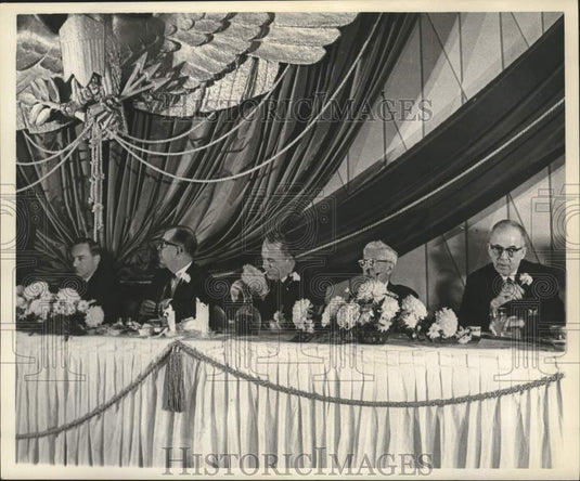 1964 Press Photo Miller, Lt. Gov. C.C. Aycock, W.L. Howard Monroe, Sam Jones