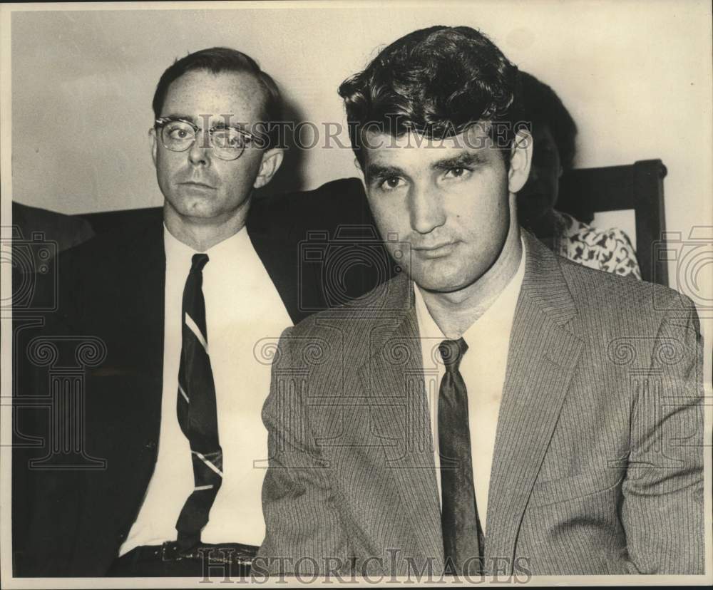 1964 Press Photo Doctor John Ball and Clifford Mieley at Coast Guard hearing