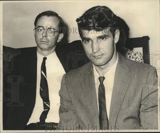 1964 Press Photo Doctor John Ball and Clifford Mieley at Coast Guard hearing