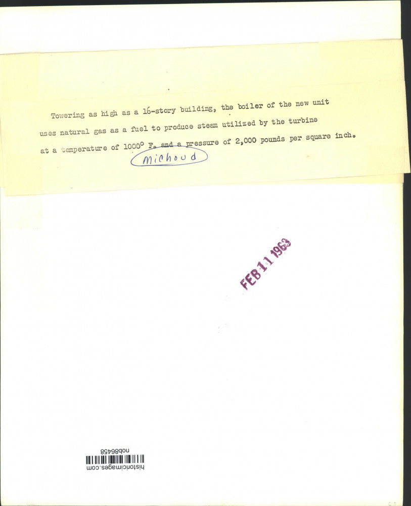 1963 Press Photo Tower boiler of new unit at Michoud - nob86458