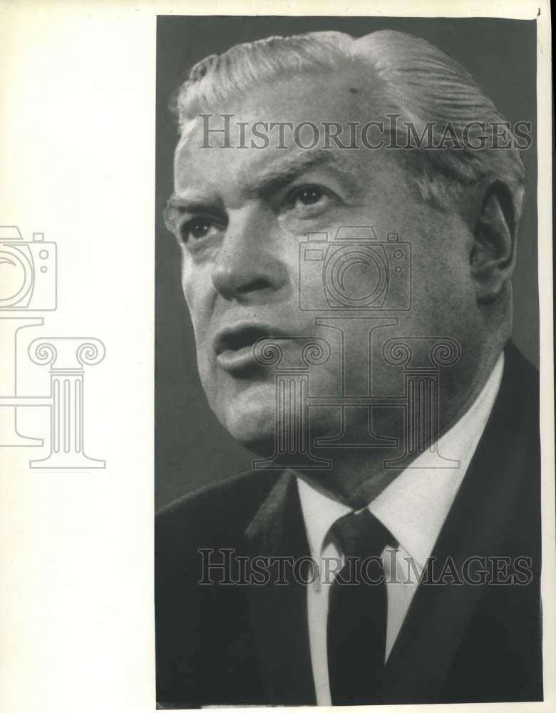 1964 Press Photo David J. McDonald, president of the United Steelworkers- Historic Images