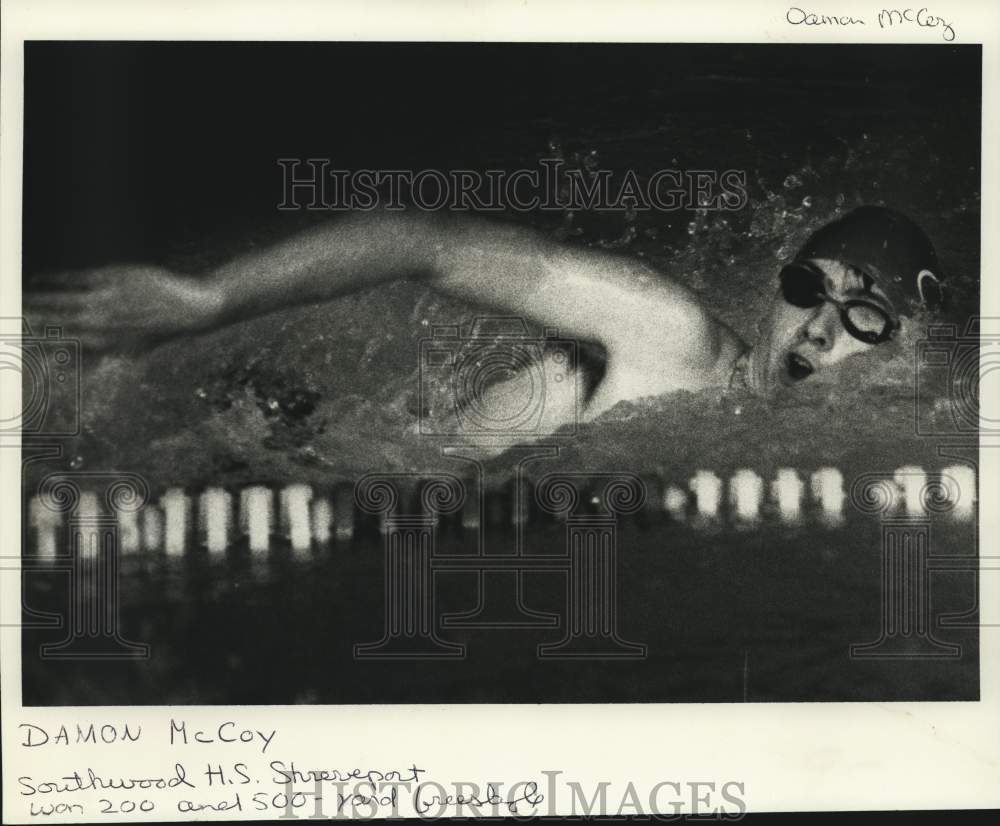 1982 Press Photo Damon McCoy,  won 200 and 500 yard breaststroke- Historic Images