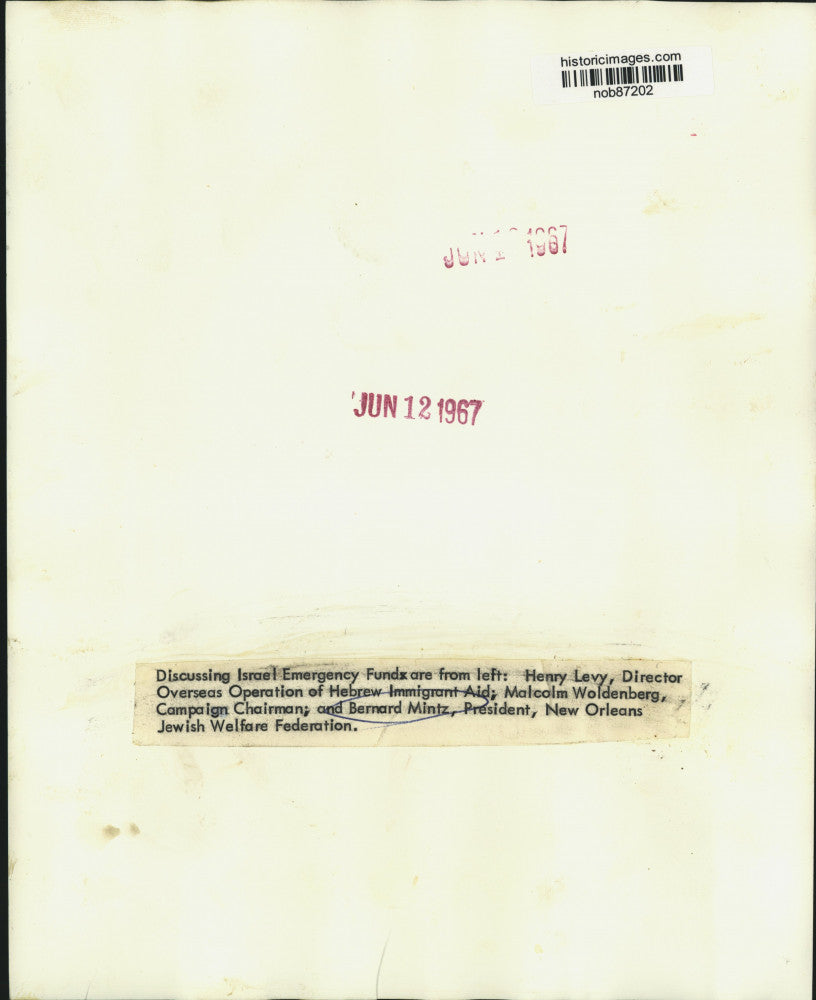 1967 Press Photo Discussion on Israel Emergency Fund - nob87202