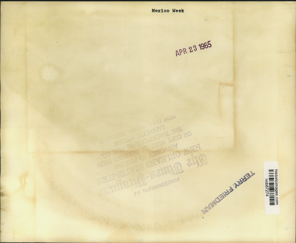 1965 Press Photo New Orleans delegates during the Mexico Week - nob87274