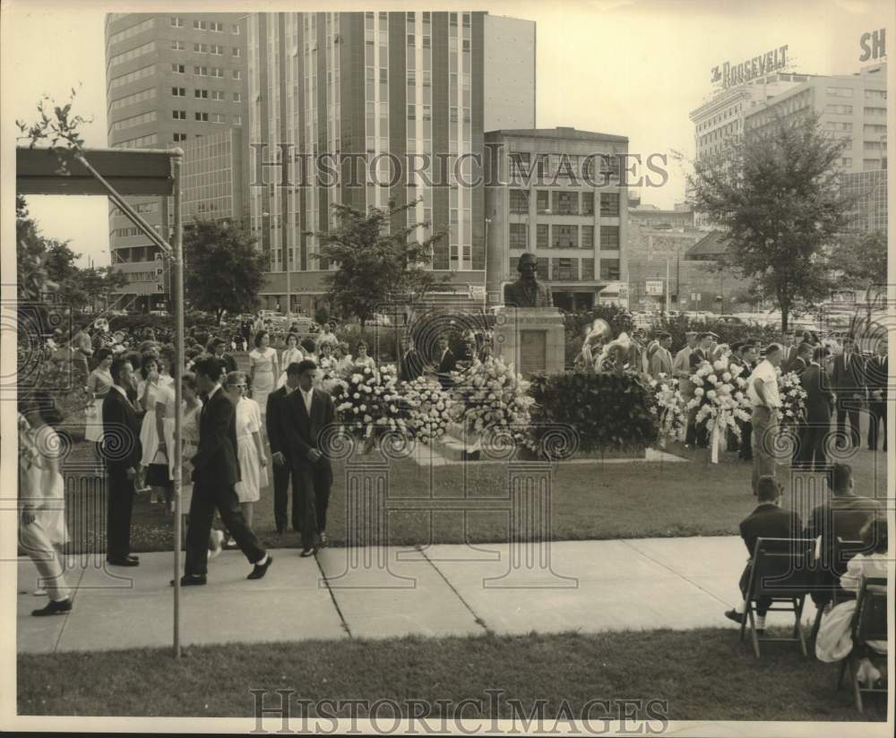 1961 Press Photo Commemorating McDonogh Day-New Orleans- Historic Images