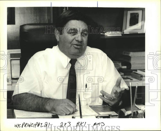 1991 Press Photo Al Montgomery, principal at Grace King High School in Metairie- Historic Images