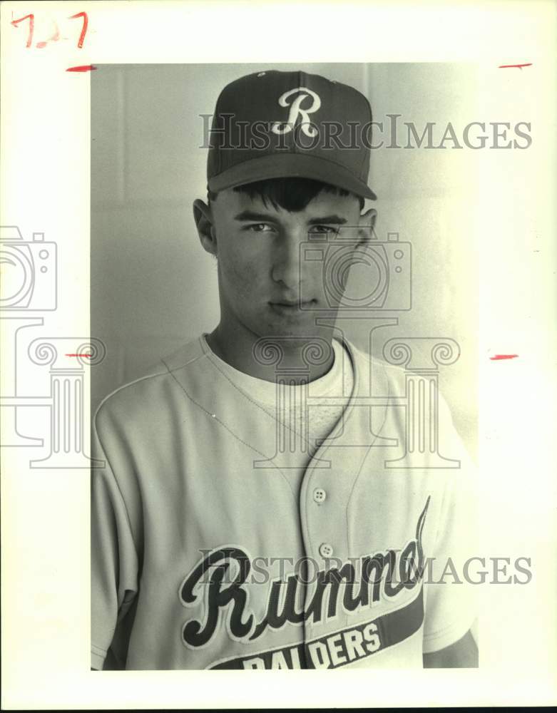 1992 Press Photo Baseball - Ryan Moreci, top pitcher of Rummel School- Historic Images