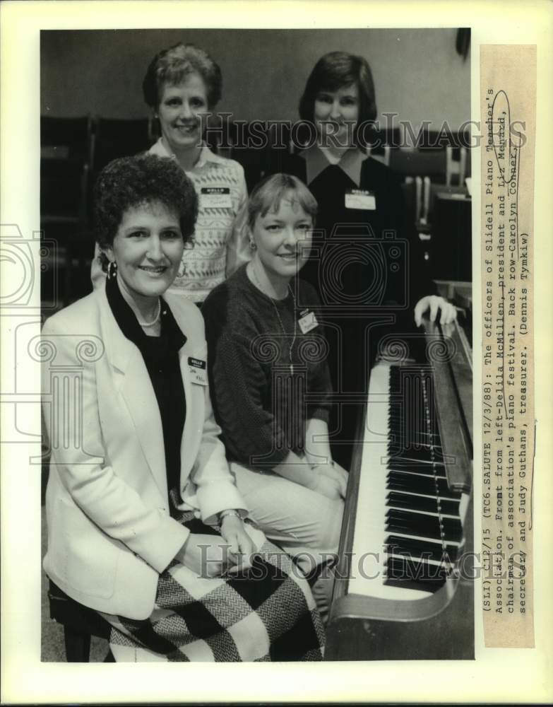 1988 Press Photo The officers of Slidell Piano Theater&#39;s Association- Historic Images