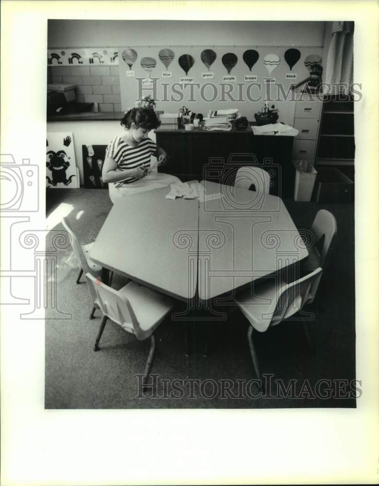 1989 Press Photo Meraux Elementary school kindergarten teacher Joan Griffin- Historic Images