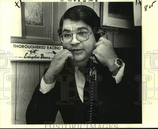 1979 Press Photo Mervin Muniz, Racing Secretary, Fair Grounds Race Track- Historic Images