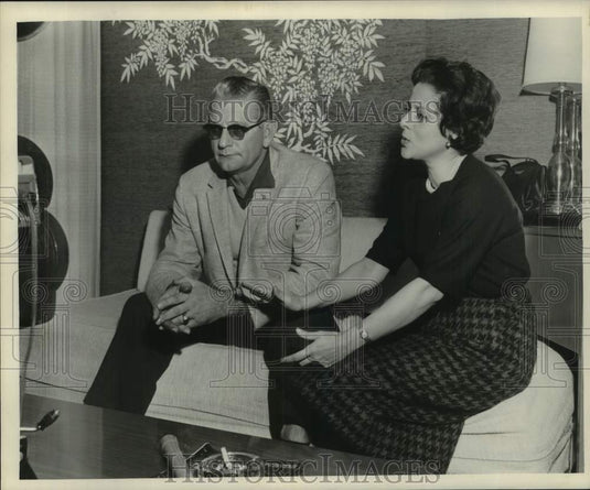 1961 Press Photo SeÃƒÆ’Ã‚Â±ora Martha Lopez Menendez And Unidentified Man - nob88929