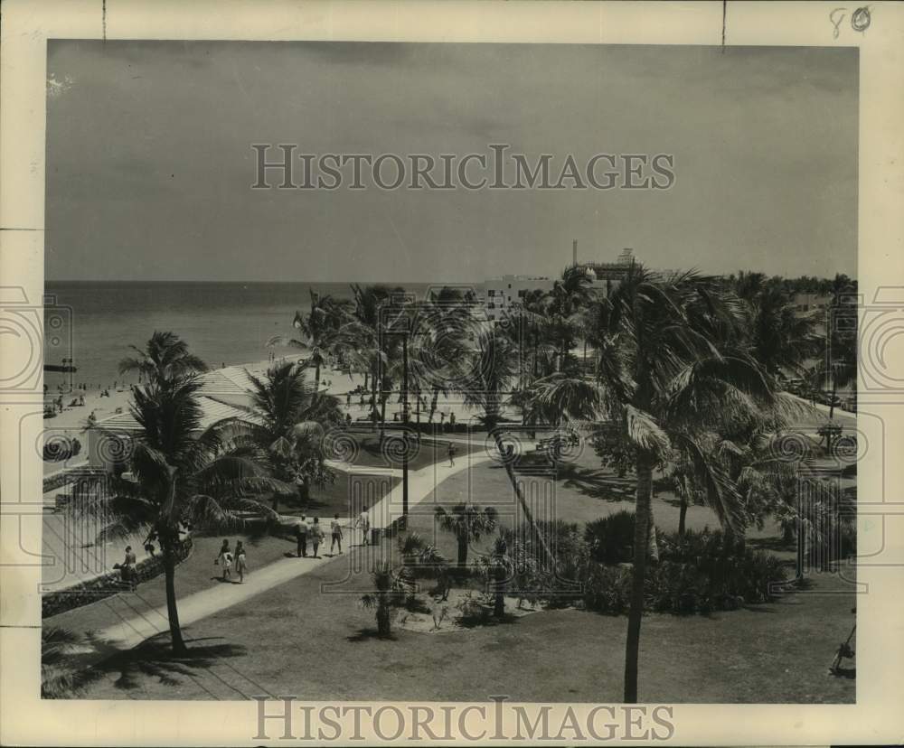 1951 Press Photo Mild temperatures in beautiful Miami Beach - nob89026