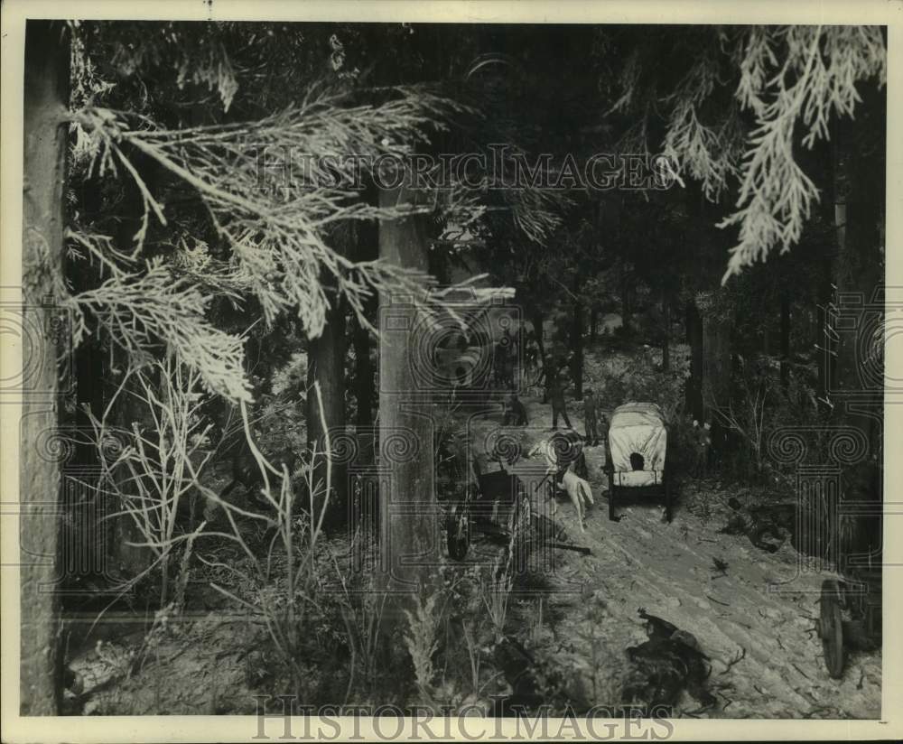 1960 Press Photo Museum diorama depicts battle between Confederate and Union