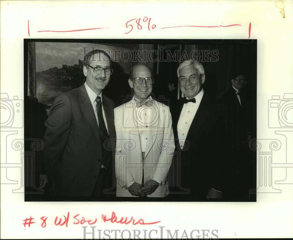 1992 Press Photo Dr. Carl Merlin, Dr. John Church, Dr. Harold Stokes - nob89255