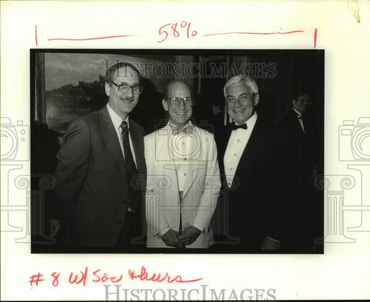 1992 Press Photo Dr. Carl Merlin, Dr. John Church, Dr. Harold Stokes - nob89255