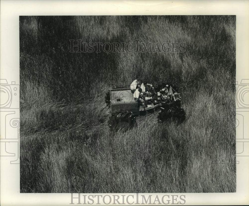 Load image into Gallery viewer, 1966 Press Photo Marsh Buggy moving through tall grass - nob90466
