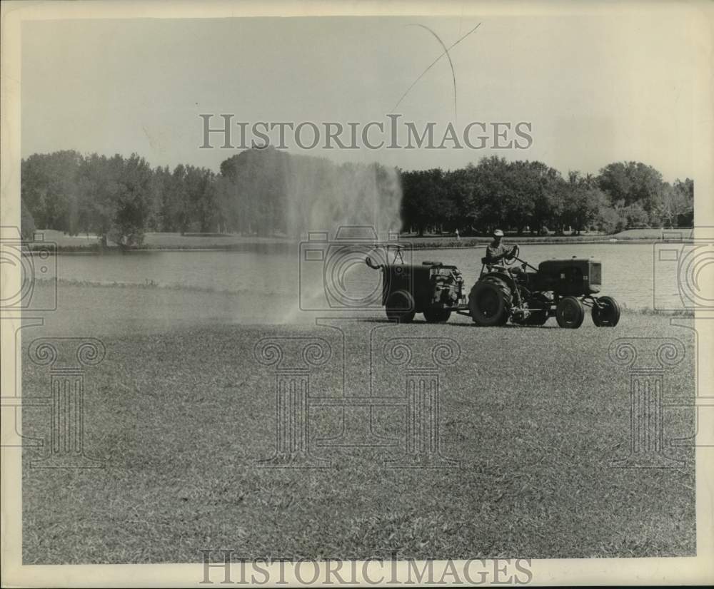 1963 Press Photo Mosquito control spray - nob90477