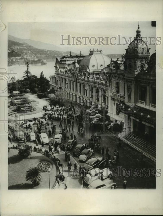1956 Press Photo General view of the Monte Carlo Casino in Monaco - nob90792