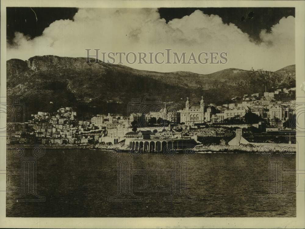 Press Photo Waterfront View Of The Principality Of Monaco- Historic Images