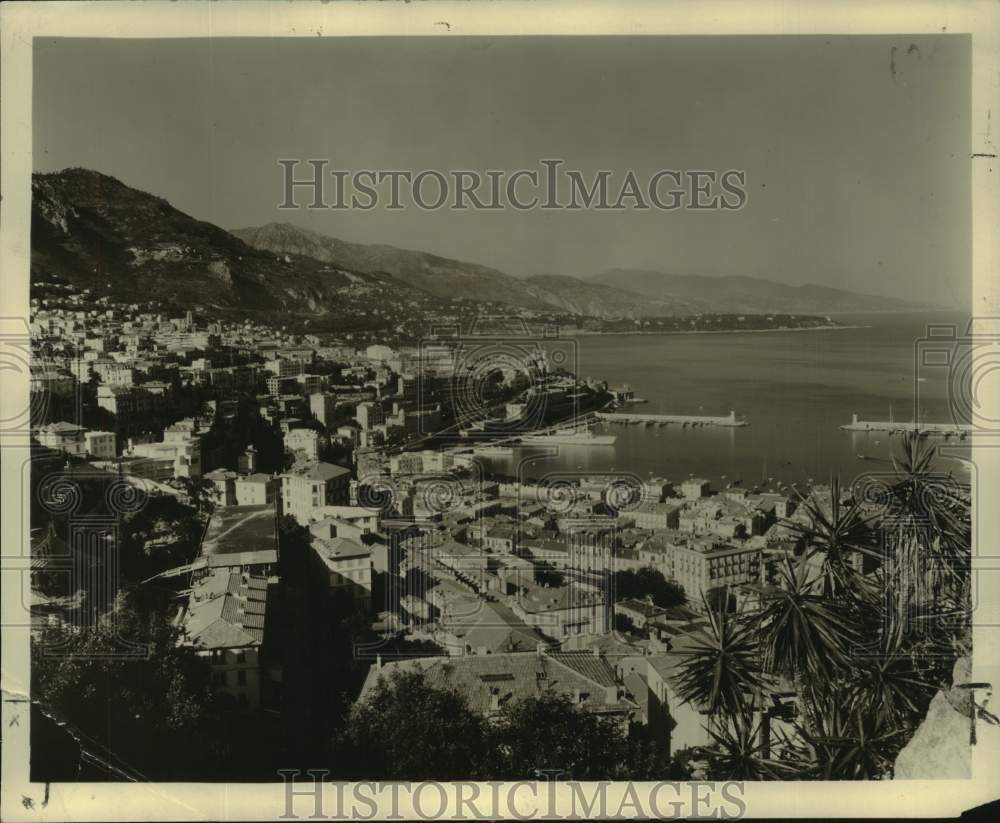 1956 Press Photo View Of The Harbor At Monte Carlo Along The French Riviera- Historic Images