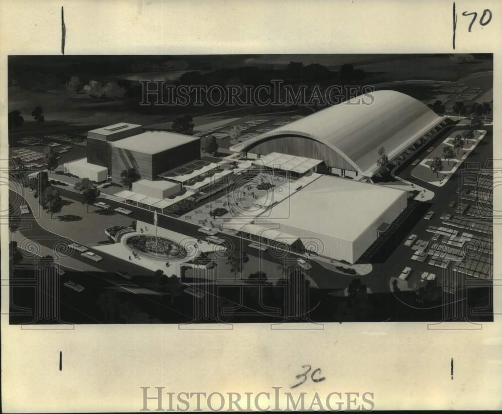 1965 Press Photo Civic Center on a 30-acre site in Monroe - nob91606
