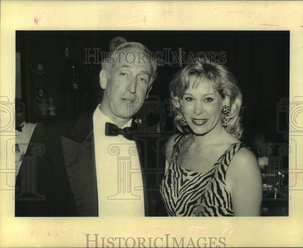 1993 Press Photo Ed Moore, Cambria Poitevent at the Polo Party- Historic Images