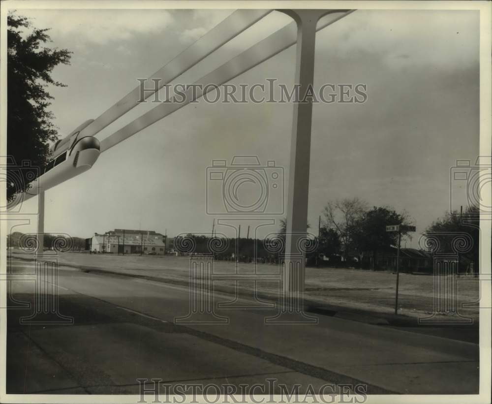 Press Photo View of monorail- Historic Images