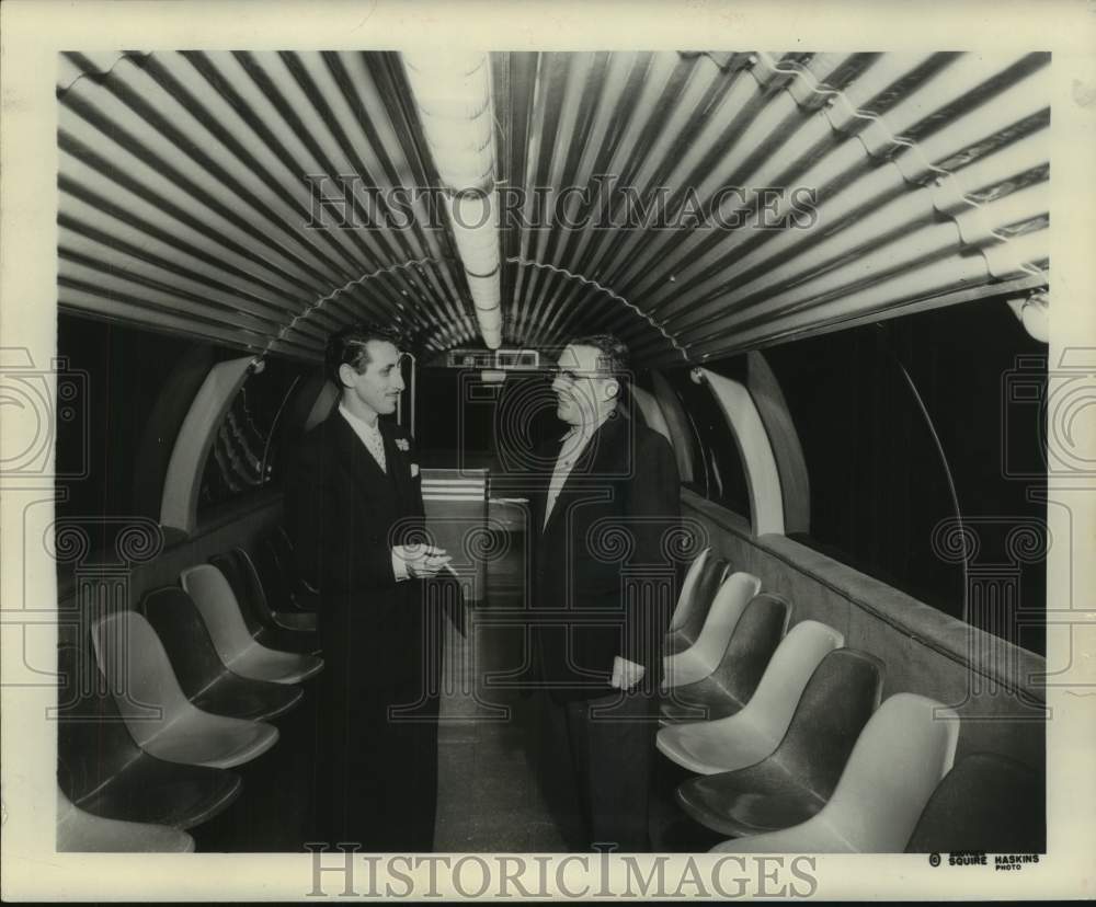 Press Photo Inside a monorail car- Historic Images