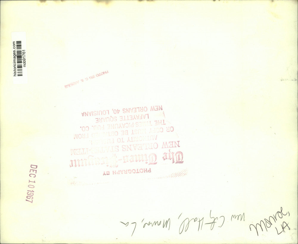 1967 Press Photo City Hall in Monroe, Louisiana - nob91761